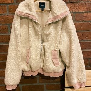 Oversized teddy jacket